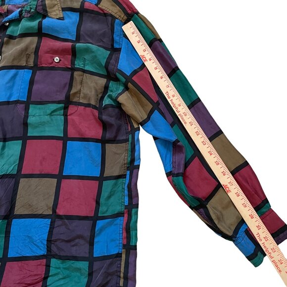 Vintage J.T. Beckett Multicolor Plaid Mens Shirt XLT - Picture 4 of 7